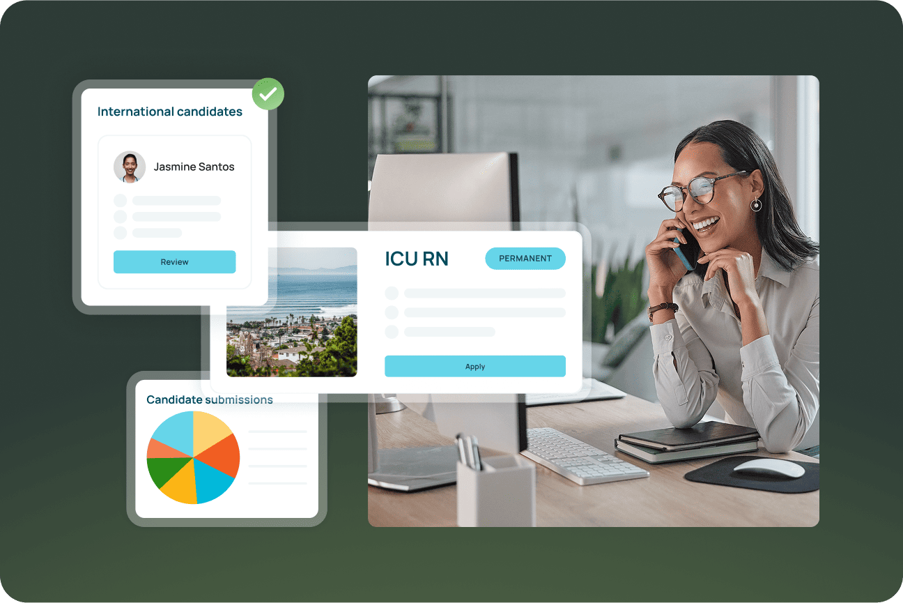 Image of a client on the phone