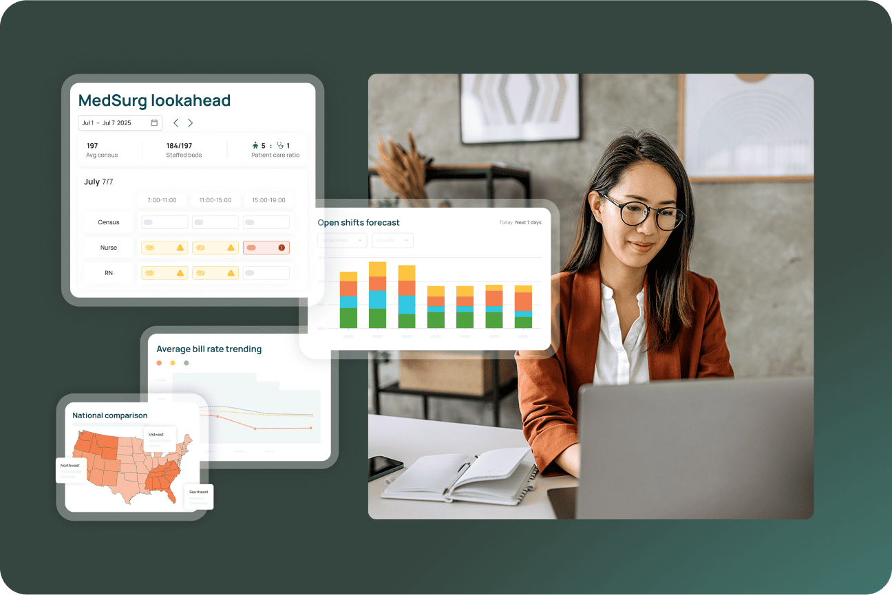 Image of a client on the computer